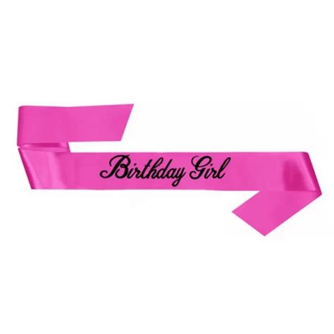 Birthday Girl Hot Pink Satin Sash Peci Australia Pty Ltd