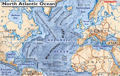 Map Of North Atlantic Ocean Map Holiday Travel