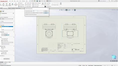 SolidWorks Tutorial for Beginners #104 - How to Rotate Drawing View