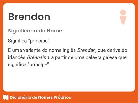 Significado do nome Brendon - Dicionário de Nomes Próprios