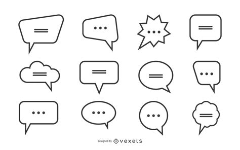 Simple Speech Bubbles Collection Vector Download