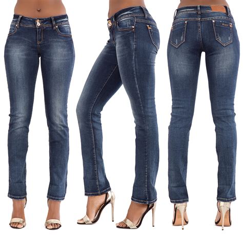 Womens Blue Sexy Low Rise Waist Ladies Stretchy Denim Jeans Size 6 14