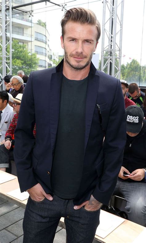David Beckham Hits The Front Row At Louis Vuittons Menswear Show Navy