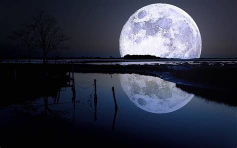 Full Moon Wallpaper Pics Best Wallpaper Hd Moon On The Water Night