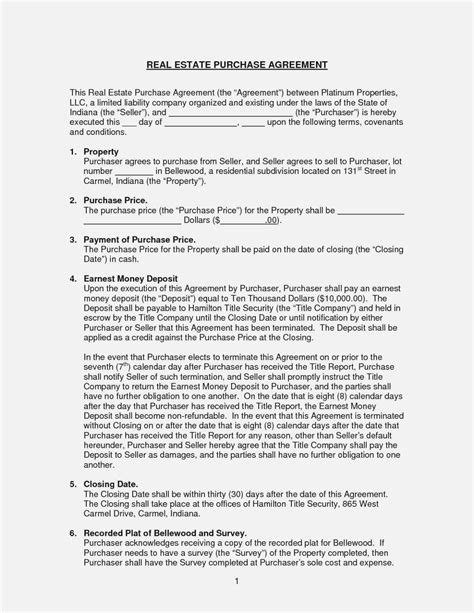 32 elegant picture of real estate purchase agreement form