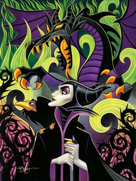 Maleficent Walt Disney Fine Art Tim Rogerson Signed Limited Edition Of