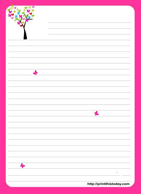 Cute Printable Notebook Paper Free Download Printable