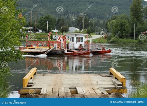 Ferry Across The North Thompson River Editorial Stock Photo Image Of