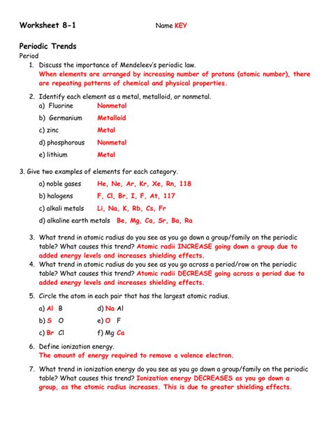 Moreover periodic trends worksheet on , periodic trends worksheet answers key , worksheet, answer keyfree printable periodic table worksheets and , element symbols worksheet on electron notation worksheet , answers to periodic table puns periodic table puns , unit 5. Periodic Trends Worksheet Answers Chemistry — excelguider.com