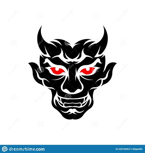 Devil Head Or Lucifer Demon Face Stock Vector Illustration Of