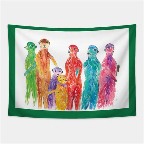 Psychedelic Meerkats Colourful Meerkats Tapestry Teepublic