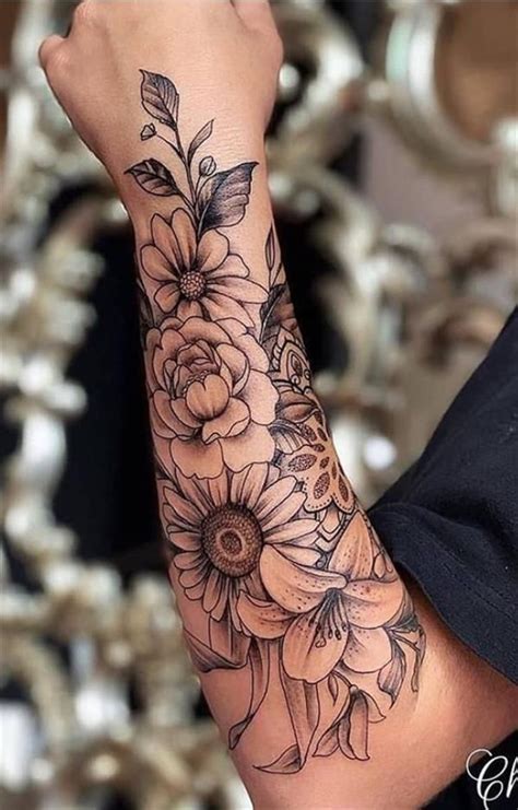 Girly Tattoo Sleeve Ideas For Women