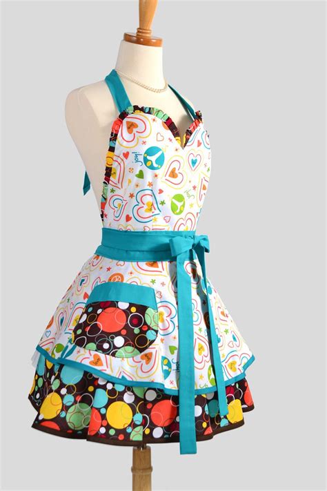 sexy retro pinup apron flirty and cute retro womans apron in