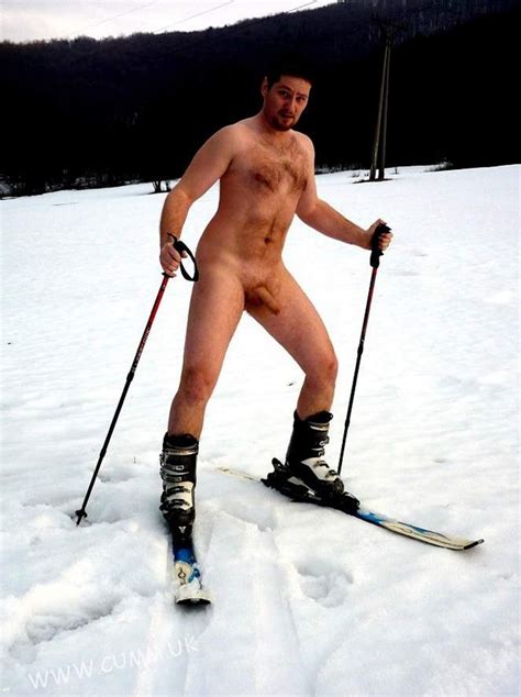 Provocative Wave For Men Try Skiing Naked