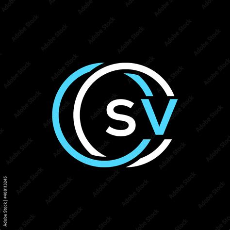 Sv Logo Monogram Isolated On Circle Element Design Template Sv Letter