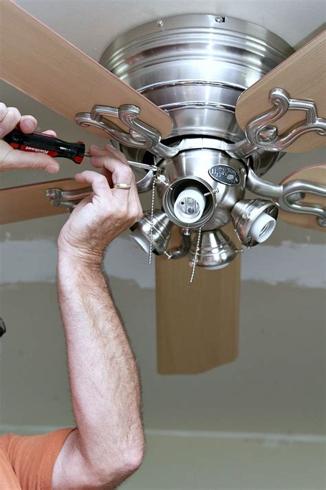 Disconnect any wires and enlist a helper to assist you in taking down the fan or fixture. How to Install a Ceiling Fan - The Home Depot Blog ☺ - ☝ ...