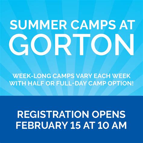 Feb 15 Lake Forests Gorton Center 2023 Summer Camps Registration