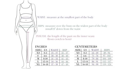 Size Chart Slimming Pant
