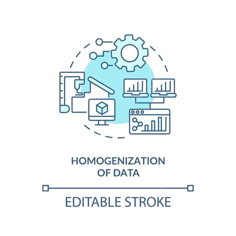 Homogenization Of Data Concept Icon Infographic Concept Notion Vector