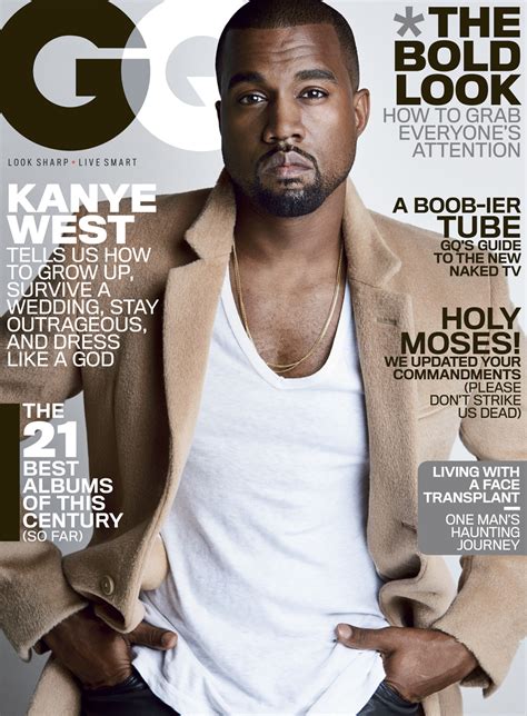 exclusive kanye west covers gq magazine august issue