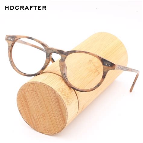 HDCRAFTE Wooden Eyeglasses Frames Myopic Glasses Frame Men Women