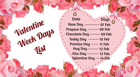 Valentine Week Days 2023 List From 7th Feb To 14th Feb List Bark