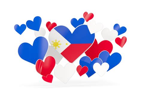 Flying Heart Stickers Illustration Of Flag Of Philippines