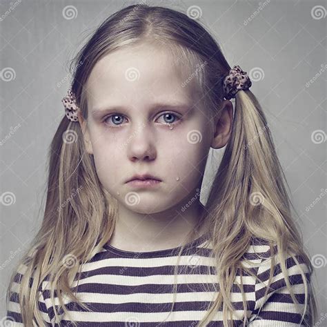 Little Girl Crying Stock Image Image Of Small Sadness 51329189
