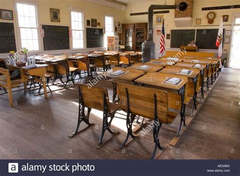 Download This Stock Image Classroom In Replica Of 1800s Era One Room