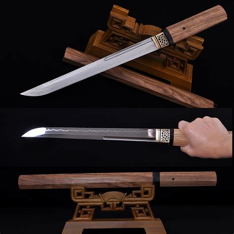 High Quality Japanese Sword Short Sword Tanto Clay Tempered Full Tang