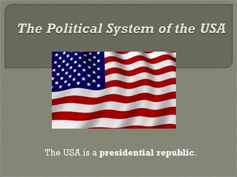 The Political System Of The Usa The Usa