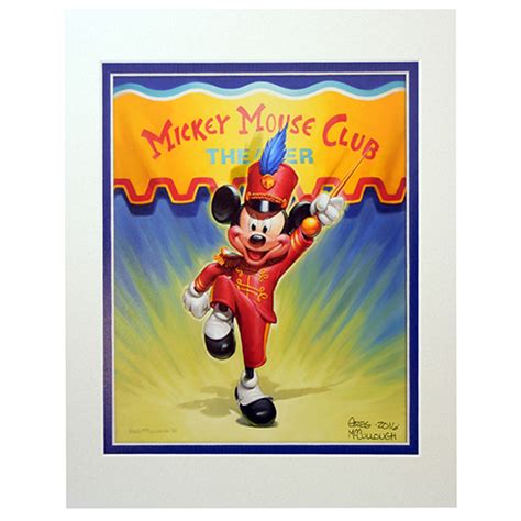 Disney Artist Print Greg Mccullough Mickey Mouse Club Mickey