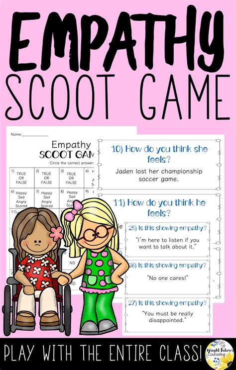 Empathy Scoot Game School Counseling Game Teaching Empathy