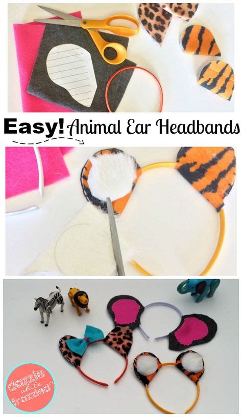How To Make Cute Wild Animal Ear Headbands Animal Costumes For Kids
