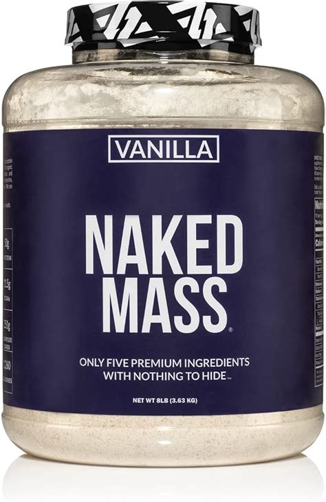 Amazon Com Naked Nutrition Vanilla Naked Mass All Natural Weight Gainer Protein Powder Lb