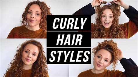 Curly Hairstyles 7 Easy Hairstyles For Long Curly Hair Youtube