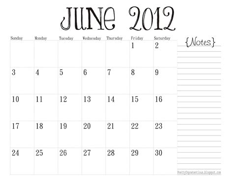 Month Of June Calendar Printable Printable Word Searches