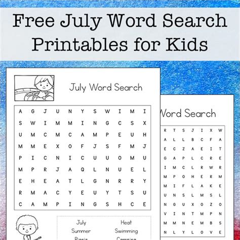 Free Word Search Printable Puzzles For Kids 100 Free Printable Pages
