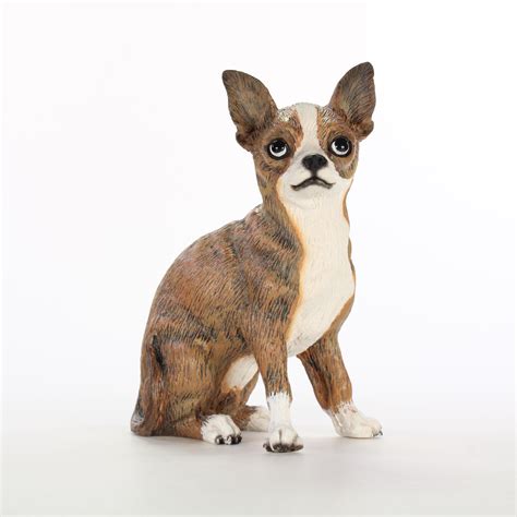 Chihuahua Hand Painted Collectible Dog Figurine Brindle