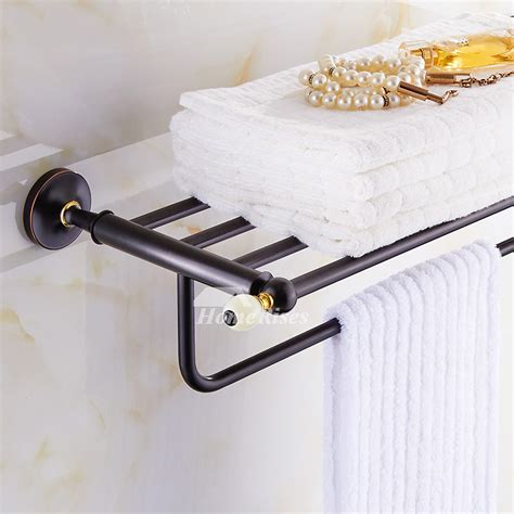 Wall Mounted Towel Rack Oil Rubbed Bronze Double Towel Bar Brass