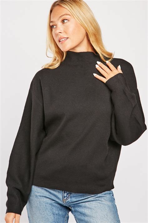 Funnel Neck Knitted Jumper Just 7
