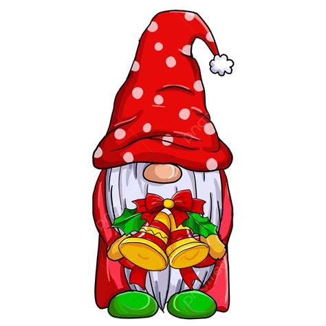 Christmas Gnomes Clipart PNG Images Christmas Gnome Holding Bell