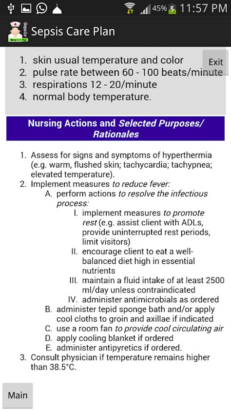 Nursing Care Plan Sepsis