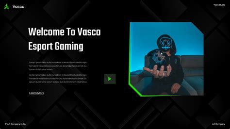 Vasco Esport Gaming Presentation Powerpoint Template Presentation