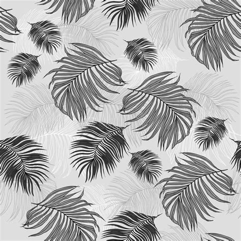 Seamless Pattern Made From Tropical Palm Leaves Stock Illustration