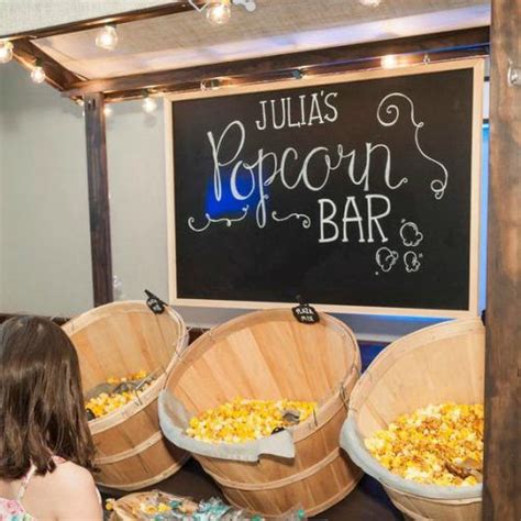 Julias Graduation Party Popcorn Bar Popcorn Party Popcorn Bar