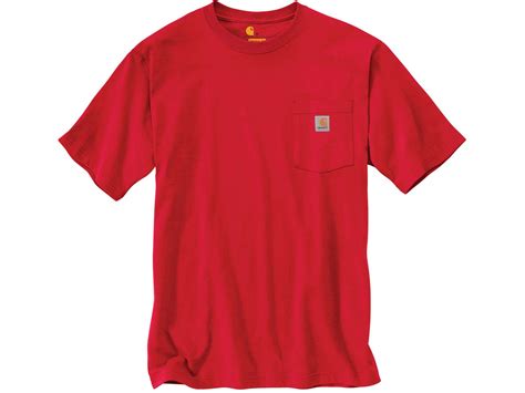 Carhartt Mens Workwear Pocket T Shirt Short Sleeve Cotton Red 2xl