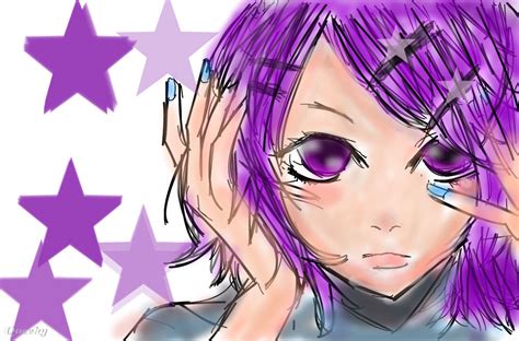 Purple Anime ← An Anime Speedpaint Drawing By Naomi35295 Queeky Draw And Paint