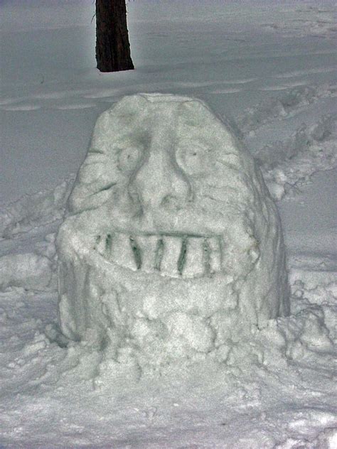 Creepy Snow Face By Jared811111 On Deviantart