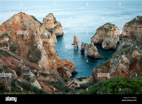 Ponta Da Piedade Grottos In Lagos Portugal Stock Photo Alamy